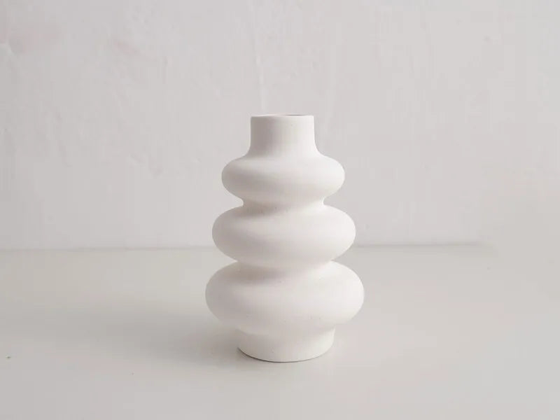 MATARI Set of 3 Ceramic Vases – Nordic Boho Decor