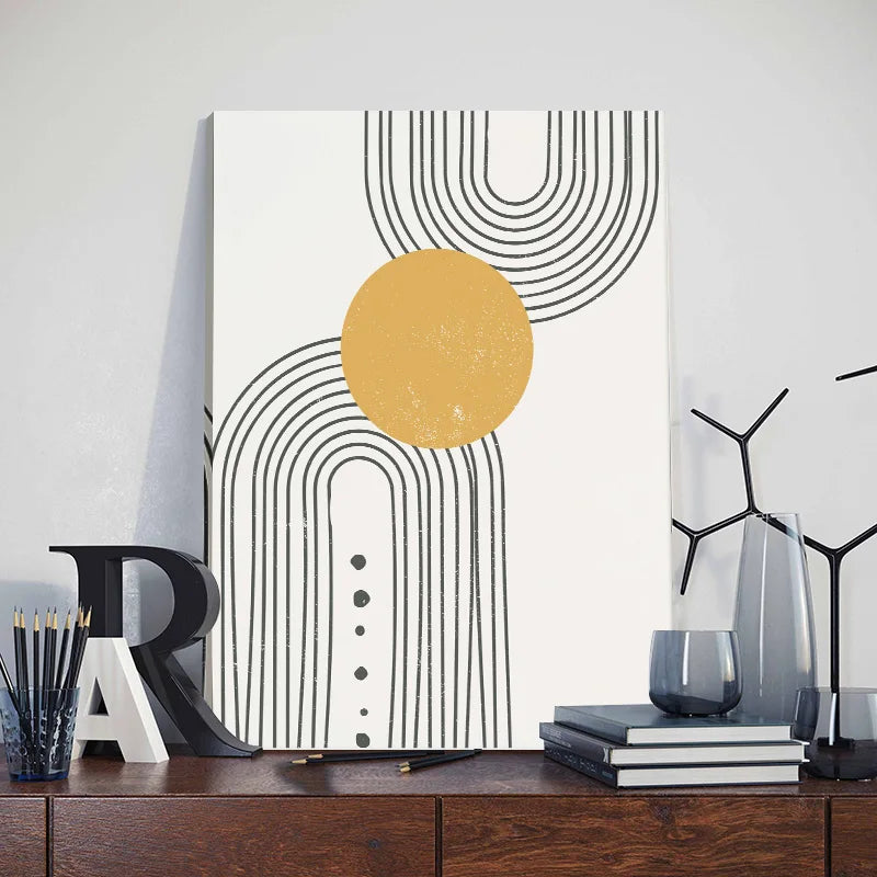 Set of 3 Abstract Boho Canvas – Calming nature Prints for Intentional Living Spaces